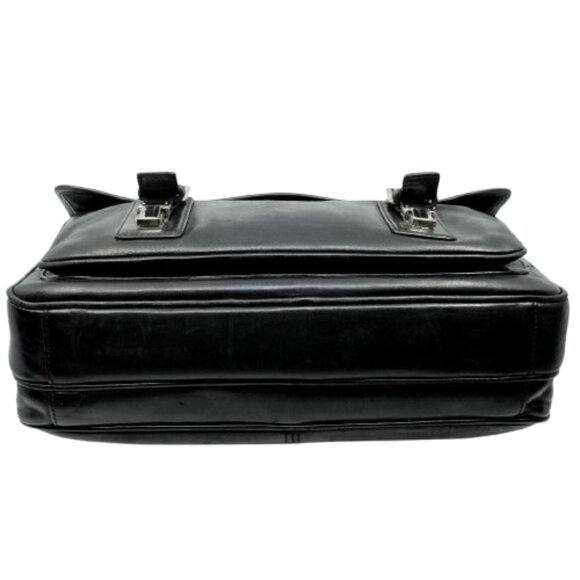 COACH~Conner~5237~VINTAGE BLACKGLOVE LEATHER LAPTOP ATTACHE TRAVEL BAG - Picture 4 of 7